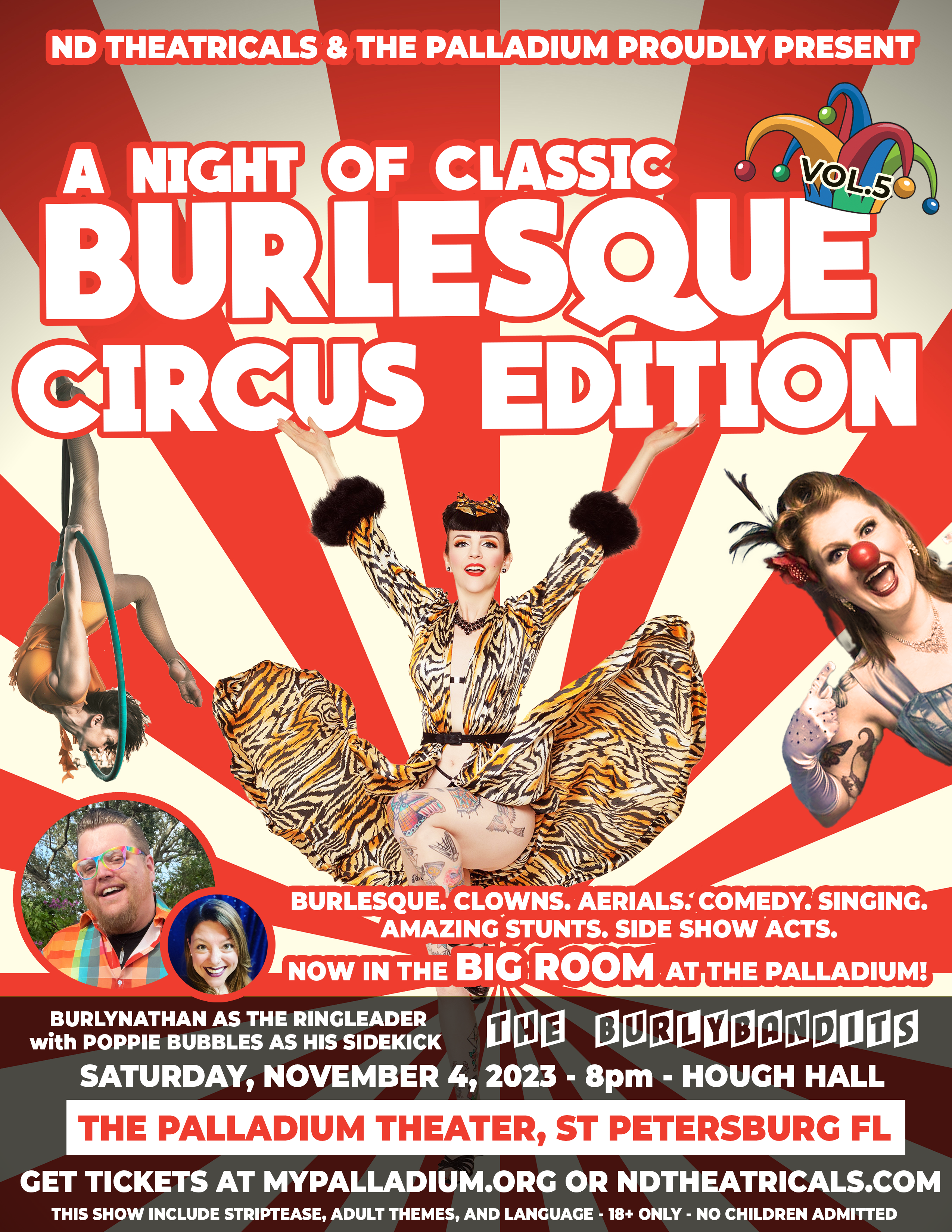A Night of Classic Burlesque, Vol. 5 Circus Edition - St. Petersburg, Florida - The Palladium Theater